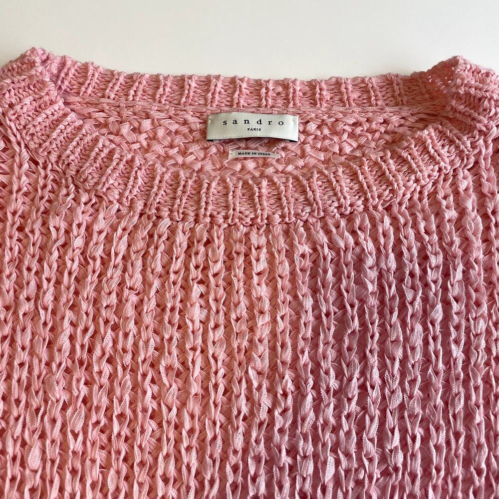 Sandro Paris Obeline Color Block Openwork Sweater… - image 5